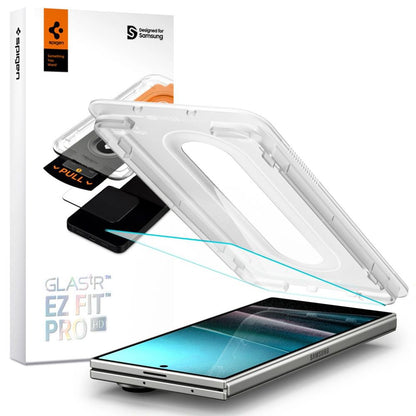 Beskyttelsesfolie Spigen GlastR EZ FIT Pro HD for Samsung Galaxy Z Fold7 F966, Herdet Glass, Full Lim AGL09580