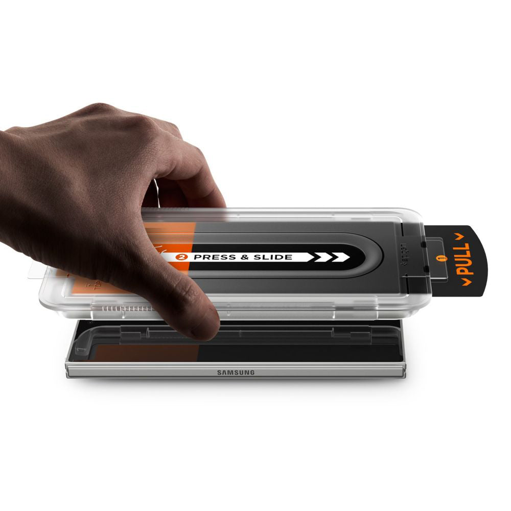 Beskyttelsesfolie Spigen GlastR EZ FIT Pro HD for Samsung Galaxy Z Fold7 F966, Herdet Glass, Full Lim AGL09580