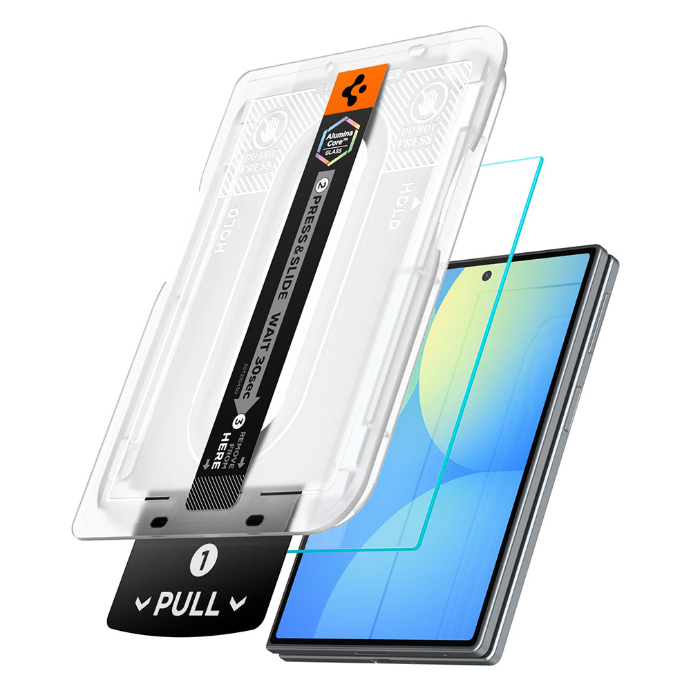Beskyttelsesfilm for utvendig skjerm Spigen GlastR EZ FIT Pro HD for Samsung Galaxy Z Fold8 F971, Herdet glass, Full lim, Sett med 2 stk AGL11943
