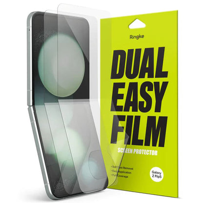 Beskyttelsesfolie Ringke Dual Easy for Samsung Galaxy Z Flip5 F731, Plast, Sett med 2 stykker