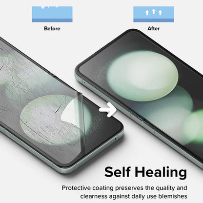 Beskyttelsesfolie Ringke Dual Easy for Samsung Galaxy Z Flip5 F731, Plast, Sett med 2 stykker