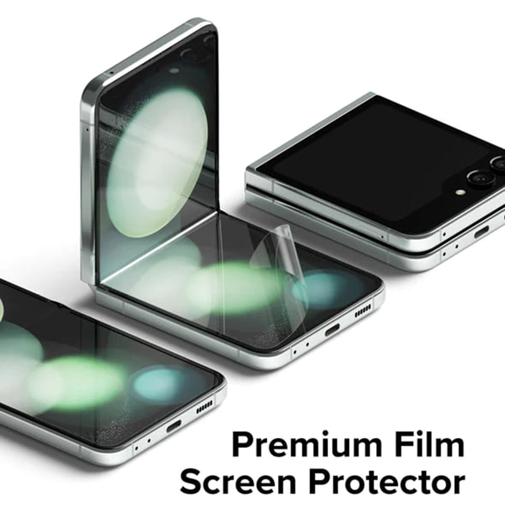 Beskyttelsesfolie Ringke Dual Easy for Samsung Galaxy Z Flip5 F731, Plast, Sett med 2 stykker