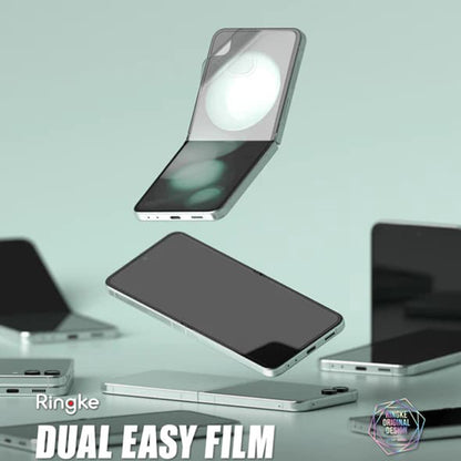 Beskyttelsesfolie Ringke Dual Easy for Samsung Galaxy Z Flip5 F731, Plast, Sett med 2 stykker