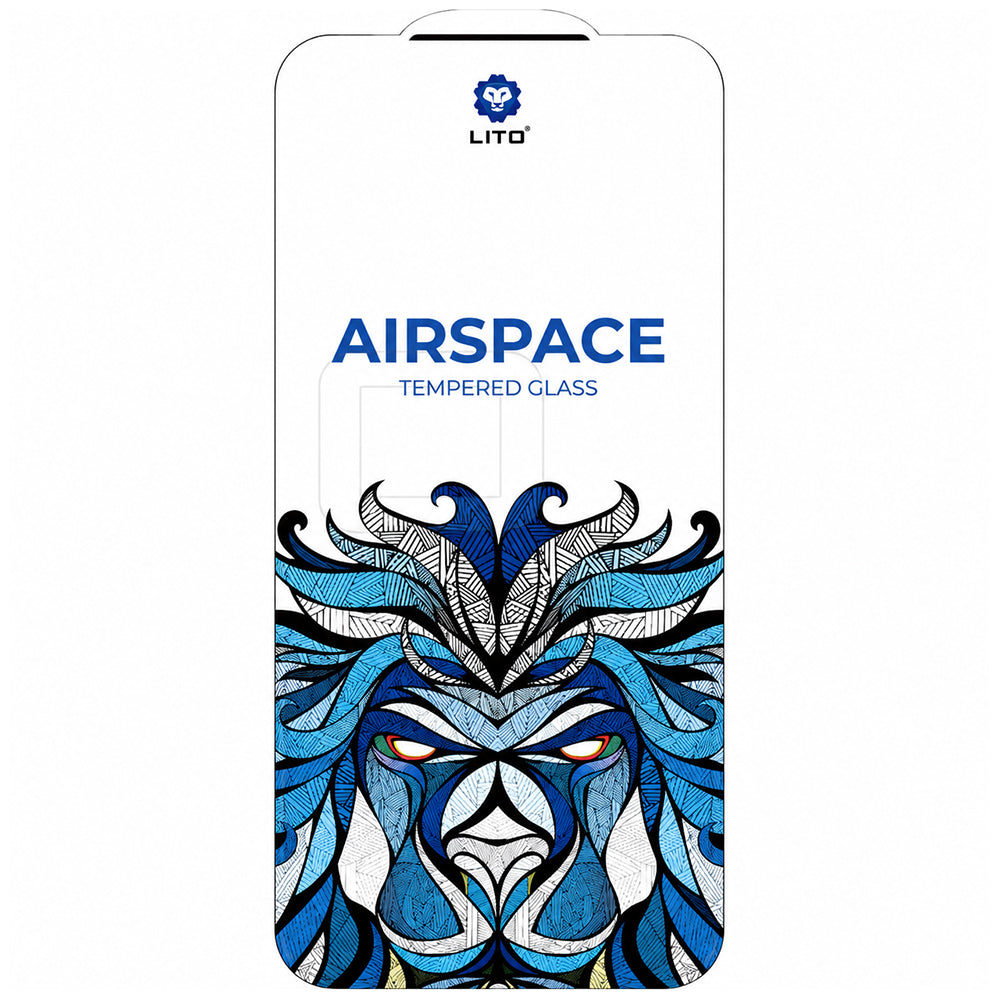 Lito Airspace Border skjermbeskyttelsesfilm for Apple iPhone 18 Pro / 17 Pro, Herdet glass, Full lim