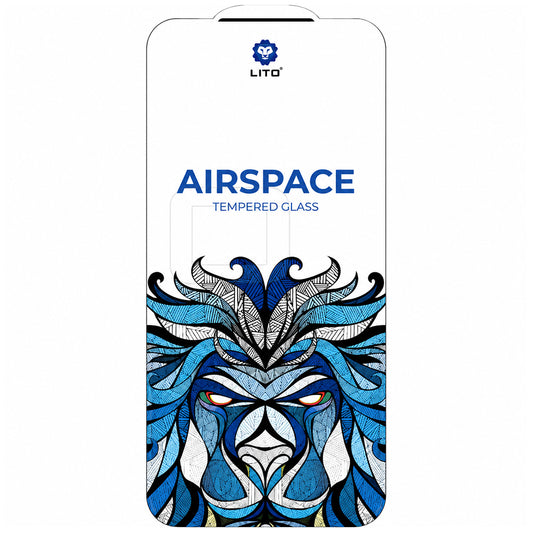 Lito Airspace Border skjermbeskyttelsesfilm for Apple iPhone 18 Pro / 17 Pro, Herdet glass, Full lim