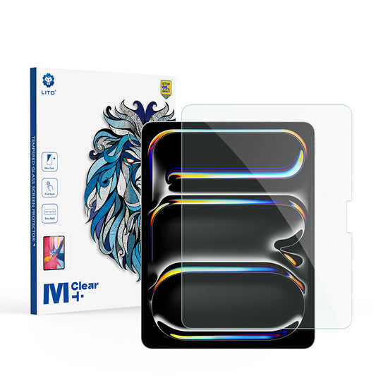 Lito Classic skjermbeskyttelsesfilm for Apple iPad Air 13 (2026) / Pro 13 (2025), Herdet glass, Full lim, 2.5D