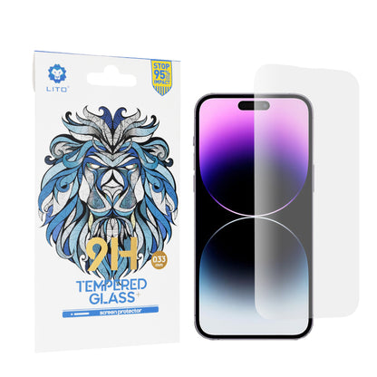 Lito Classic skjermbeskyttelsesfilm for Apple iPhone 14 Pro Max, Herdet glass, Full lim, 2.5D