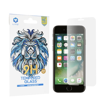 Lito Classic skjermbeskyttelse for Apple iPhone SE (2022) / SE (2020) / 8 / 7, Herdet glass, Full lim, 2.5D
