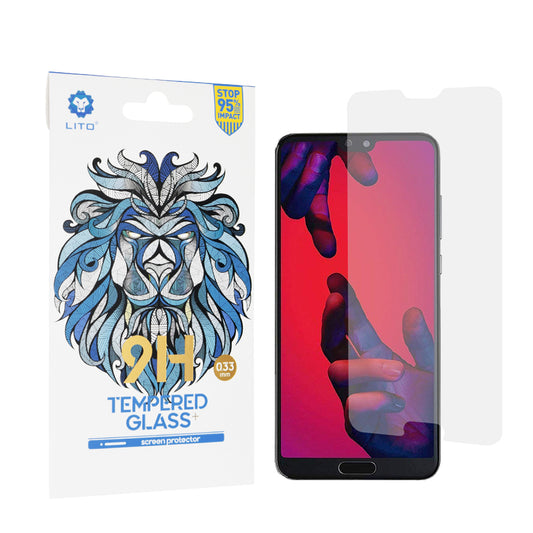Lito Classic skjermbeskyttelsesfilm for Huawei P20 Pro, Herdet glass, Full lim, 2.5D