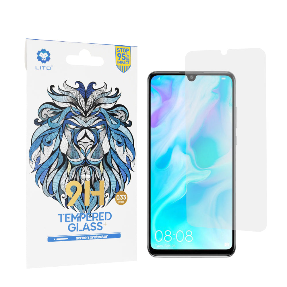 Lito Classic skjermbeskyttelse for Huawei P30 lite New Edition / P30 lite, Herdet glass, Full lim, 2.5D