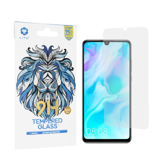 Lito Classic skjermbeskyttelse for Huawei P30 lite New Edition / P30 lite, Herdet glass, Full lim, 2.5D