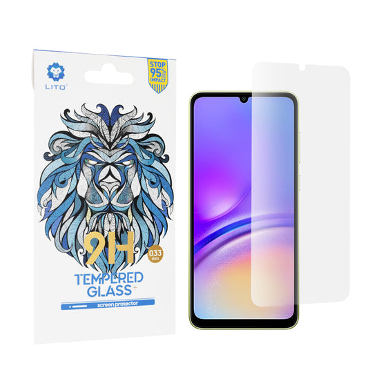 Lito Classic skjermbeskyttelsesfilm for Samsung Galaxy A05s A057 / A05 A055, Herdet glass, Full lim, 2.5D