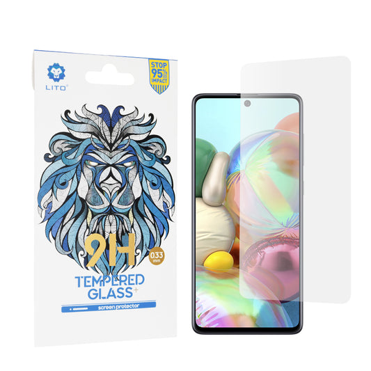 Lito Classic skjermbeskyttelsesfolie for Samsung Galaxy M51 M515 / A71 5G A716 / Note10 Lite N770 / A71 A715, Herdet glass, Full lim, 2.5D