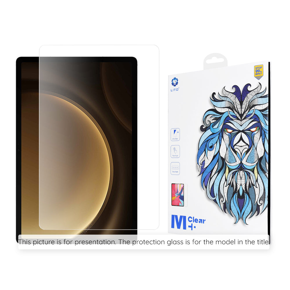 Lito Classic skjermbeskyttelsesfilm for Samsung Galaxy Tab S10 Ultra / Tab S9 Ultra, Herdet glass, Full lim, 2.5D