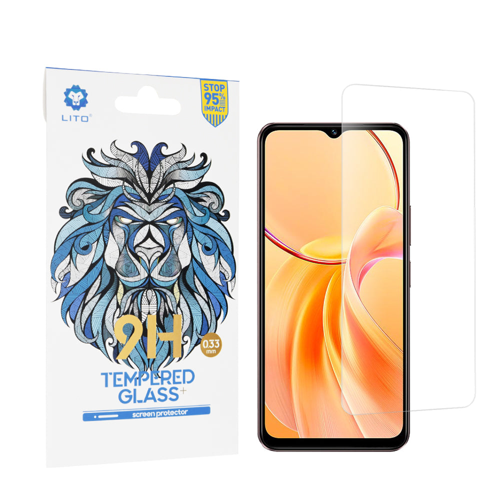 Lito Classic skjermbeskyttelsesfilm for vivo Y28s, herdet glass, full lim, 2.5D