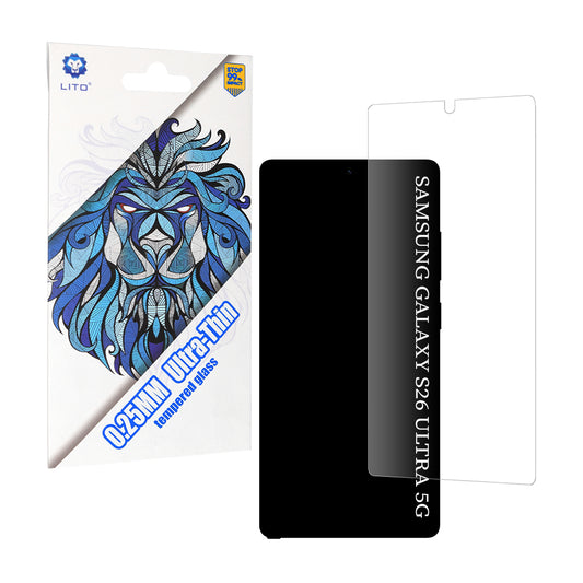 Skjermbeskyttelsesfolie Lito Classic Ultra Thin for Samsung Galaxy S26 Ultra, Herdet glass, Full lim, 2.5D
