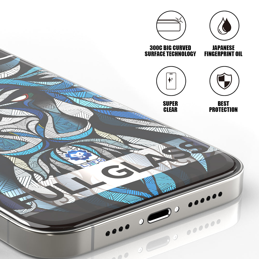 Skjermbeskyttelsesfilm Lito D+ Max 300C for Apple iPhone 14 Pro, Herdet glass, Full lim
