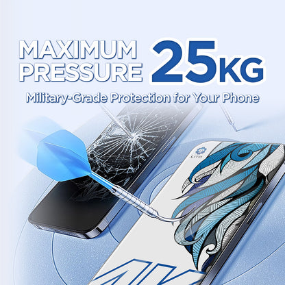 Beskyttelsesfolie Lito D+ Max 4K for Apple iPhone 17 Pro Max, Herdet Glass, Full Lim, Svart