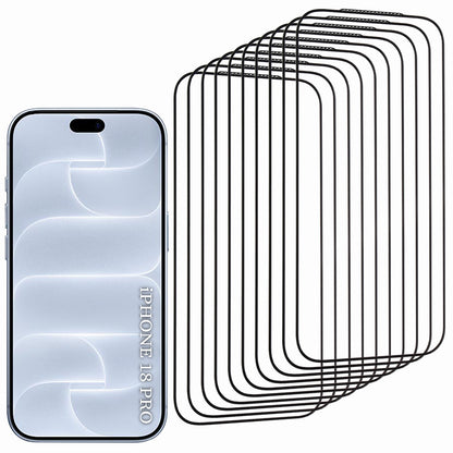 Lito HD Pro skjermbeskyttelse for Apple iPhone 18 Pro / 17 Pro, herdet glass, heldekkende lim, sett med 10 stk., svart