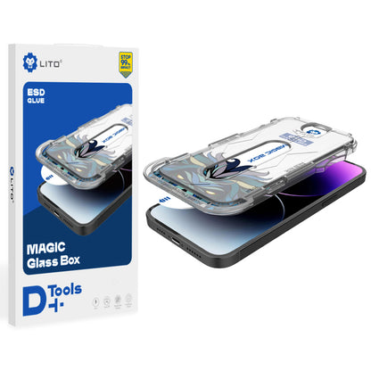 Skjermbeskyttelsesfilm Lito Magic Glass Box D+ Tools for Apple iPhone 16, Herdet glass, Full lim