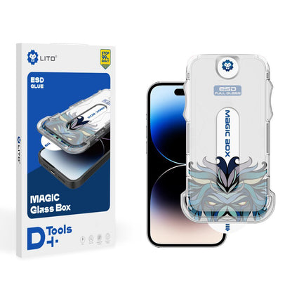 Skjermbeskyttelsesfilm Lito Magic Glass Box D+ Tools for Apple iPhone 16, Herdet glass, Full lim