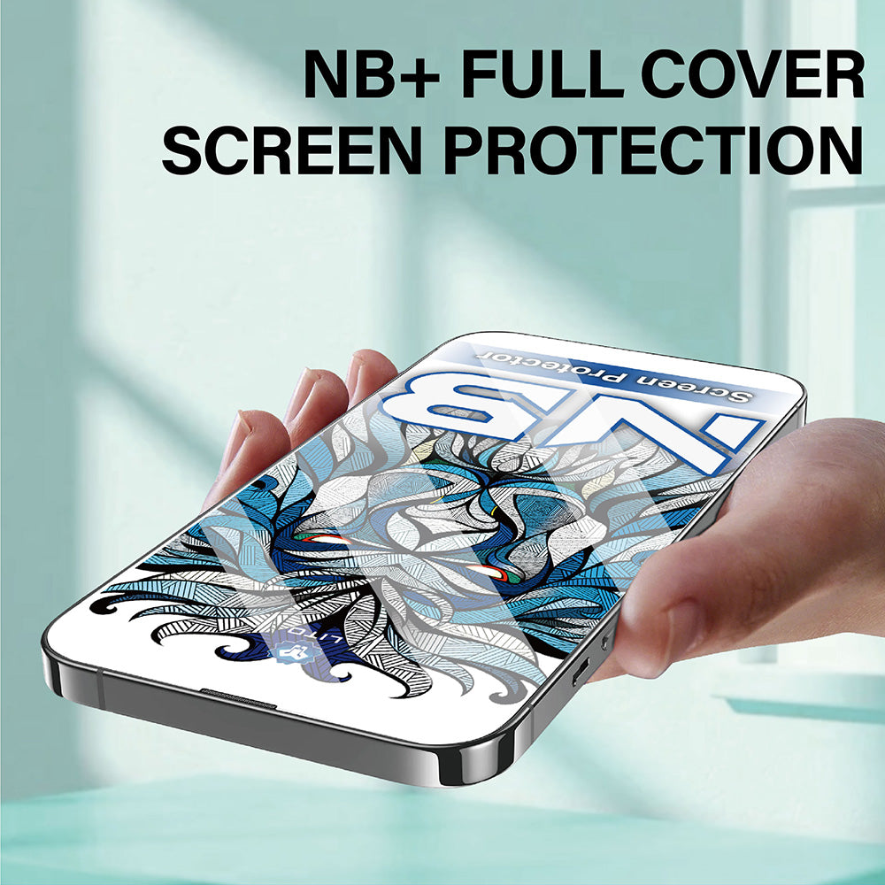 Beskyttelsesfolie Lito NB-skjerm for Apple iPhone 17 Pro Max, Herdet glass, Full lim, Svart