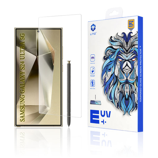 Lito skjermbeskyttelsesfilm for Samsung Galaxy S24 Ultra S928, Herdet glass, UV-lim, 3D