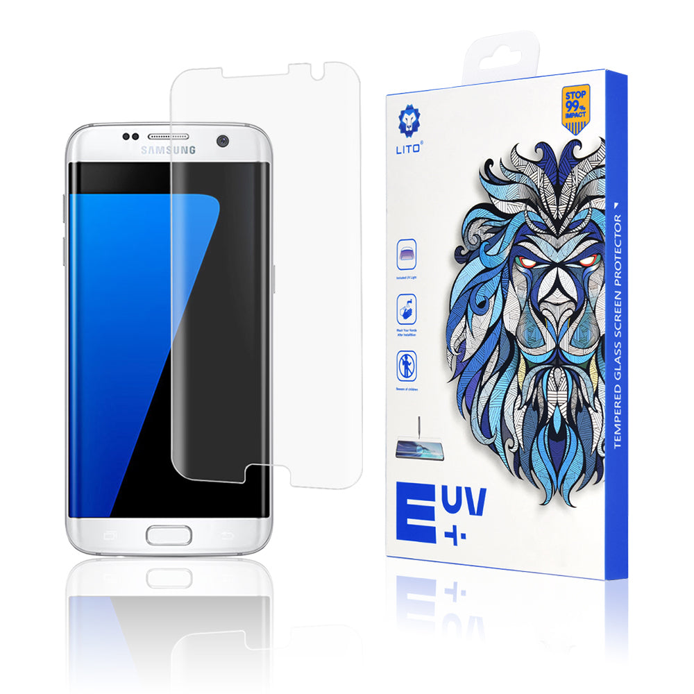 Lito skjermbeskyttelsesfilm for Samsung Galaxy S7 edge G935, Herdet glass, UV-lim, 3D