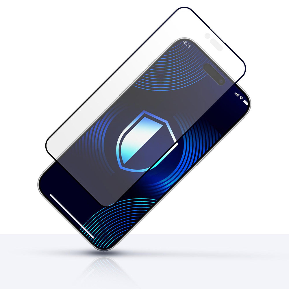 Skjermbeskytter Matte 3MK HardGlass Max for Apple iPhone 17 Air, Herdet Glass, Full Lim, Svart