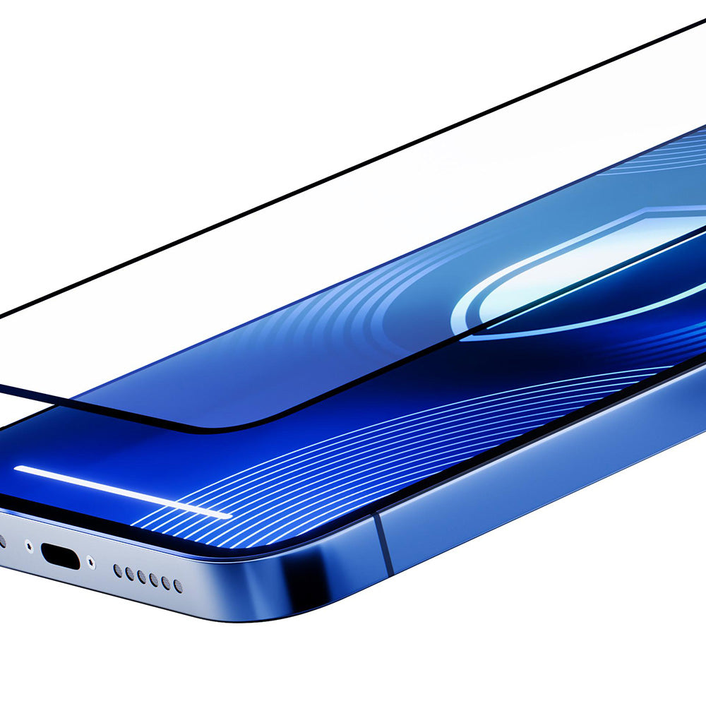 Skjermbeskytter Matte 3MK HardGlass Max for Apple iPhone 17 Air, Herdet Glass, Full Lim, Svart