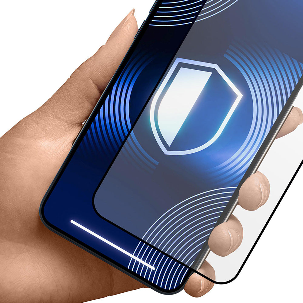 Matt skjermbeskyttelsesfolie 3MK HardGlass Max for Apple iPhone 17 Pro Max, Herdet glass, Full lim, Svart