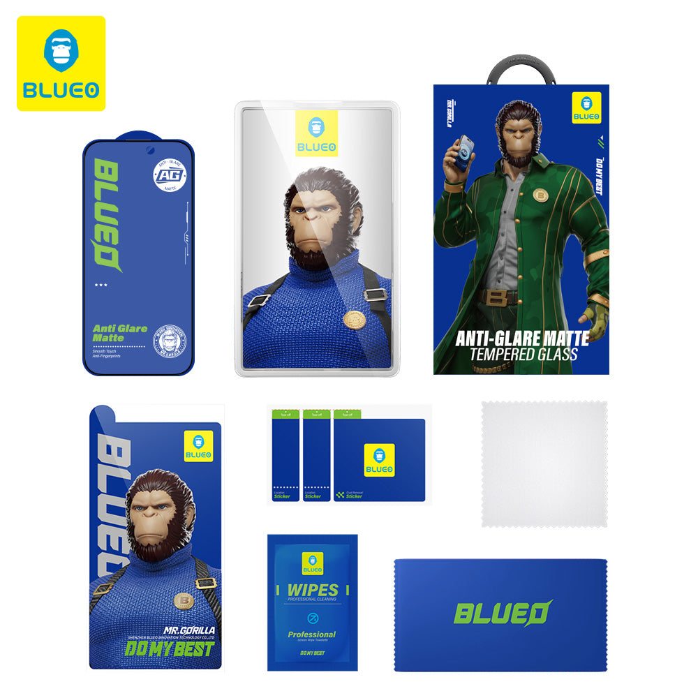 Beskyttelsesfolie Matte Blueo Anti-Glare for Samsung Galaxy S26 Plus S947, Herdet Glass, Full Lim, Svart