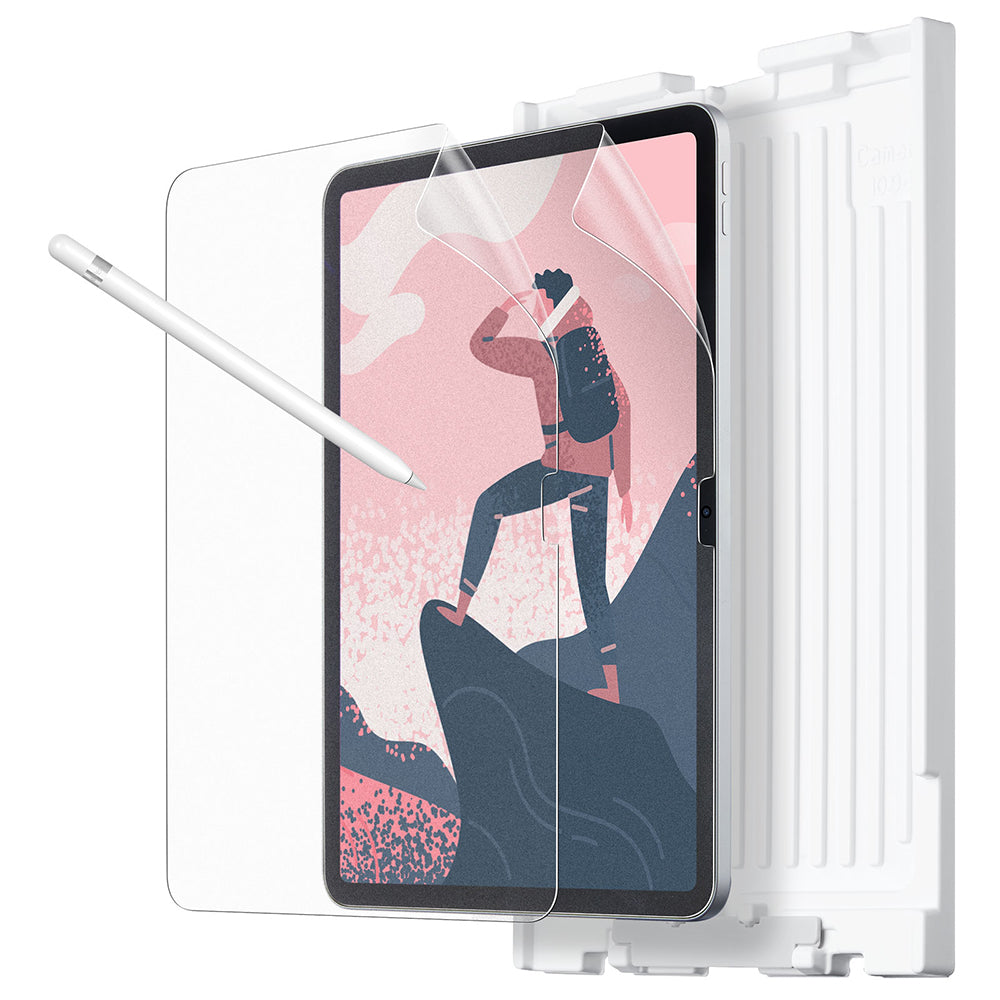 Beskyttelsesfolie Matte ESR Paper Feel for Apple iPad (2025) / (2022), Plast, Sett med 2 stykker