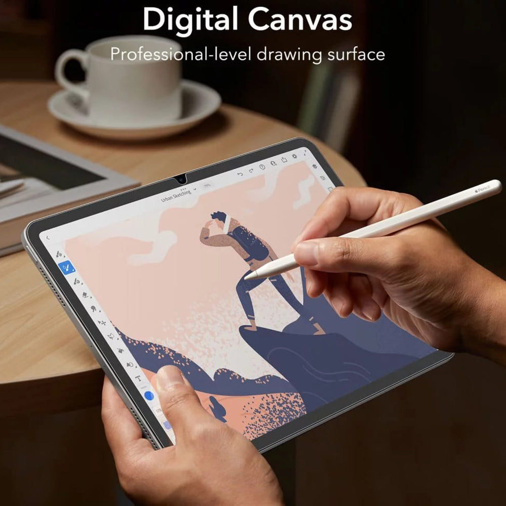 Beskyttelsesfolie Matte ESR Paper Feel for Apple iPad (2025) / (2022), Plast, Sett med 2 stykker