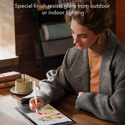Beskyttelsesfolie Matte ESR Paper Feel for Apple iPad Air 13 (2025) / Air 13 (2024), Plast, Full Lim, Sett med 2 stykker