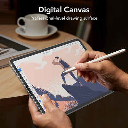 Matt ESR Paper Feel skjermbeskyttelsesfolie for Apple iPad Pro 12.9 (2022) / Pro 12.9 (2021) / Pro 12.9 (2020), Plast, Sett med 2 stykker