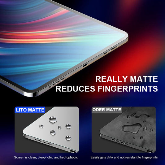 Matt skjermbeskyttelsesfilm Lito Classic for Apple iPad Pro 13 (2024), Herdet glass, Full lim, 2.5D