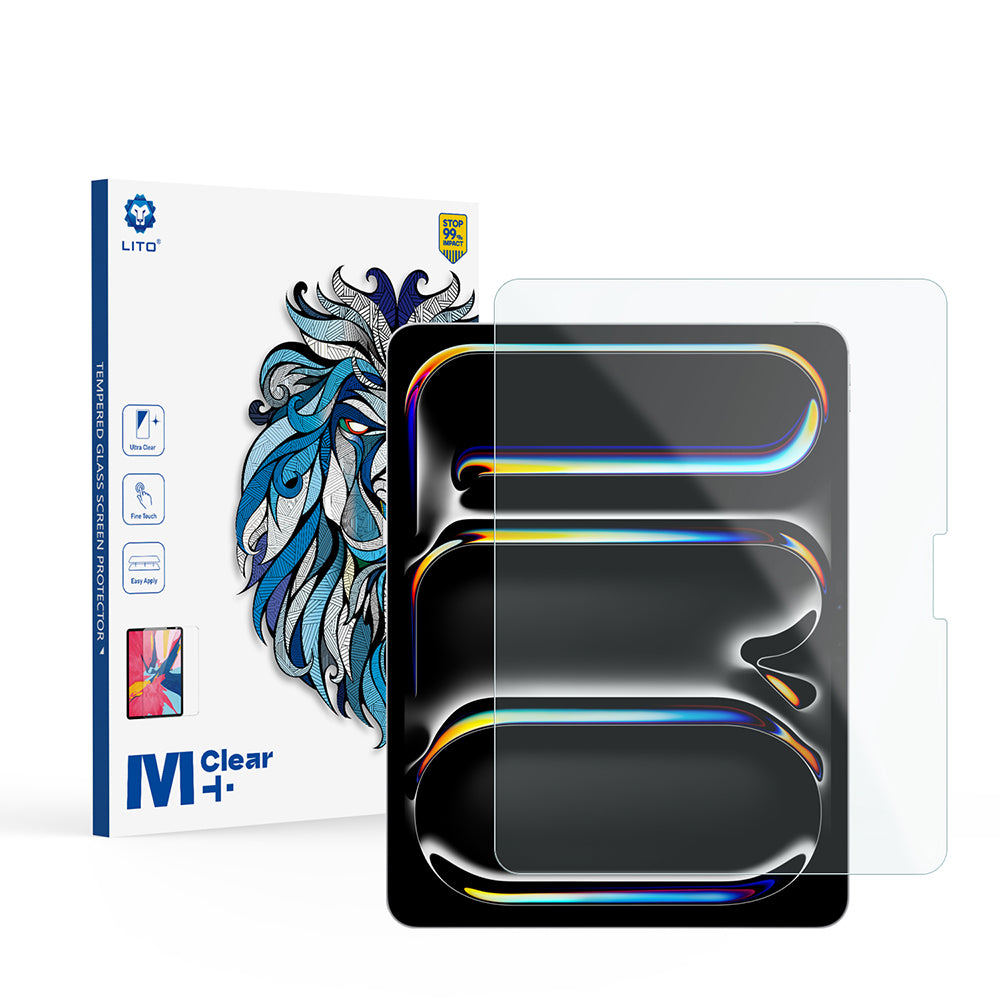 Matt skjermbeskyttelsesfilm Lito Classic for Apple iPad Pro 13 (2024), Herdet glass, Full lim, 2.5D