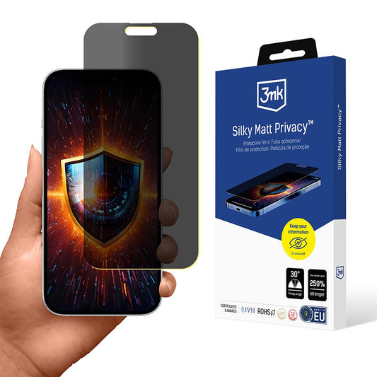 Beskyttelsesfolie Matte Privacy 3MK Silky for Apple iPhone 17 Air, Plast