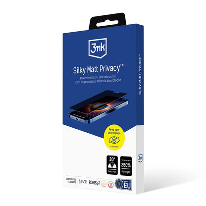 Skjermbeskytter Matte Privacy 3MK Silky for Apple iPhone 17 Pro Max, Plast