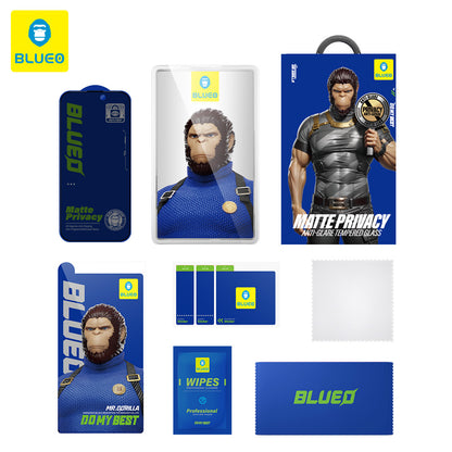 Matt Privacy Blueo Anti-Peep skjermbeskyttelsesfilm for Apple iPhone 14 Pro, herdet glass, full lim