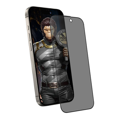 Matt Privacy Blueo Anti-Peep skjermbeskyttelsesfilm for Apple iPhone 15 Pro, Herdet glass, Full lim