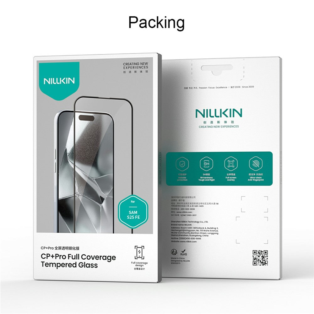 Skjermbeskyttelse Nillkin CP+ Pro for Samsung Galaxy S26 FE S741 / S25 FE, Herdet glass, Full lim, Svart