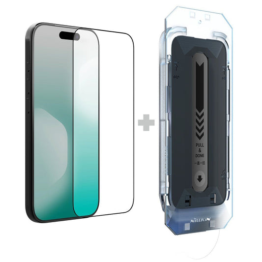 Skjermbeskyttelse Nillkin CP+ Pro med applikator for Apple iPhone 18 Pro Max / 17 Pro Max, Herdet glass, Full lim, Svart
