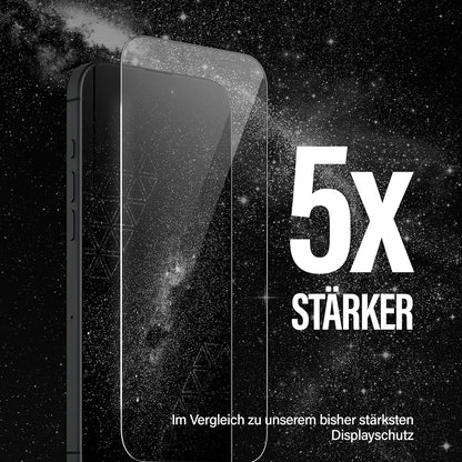 Beskyttelsesfolie PanzerGlass Ultra-Wide Ceramic II EasyAligner for Apple iPhone 17 Pro, Herdet Glass, Full Glue, Svart