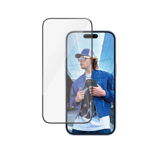 Beskyttelsesfolie PanzerGlass Ultra-Wide Fit for Apple iPhone 16 / 15, Herdet Glass, Full Lim, Svart