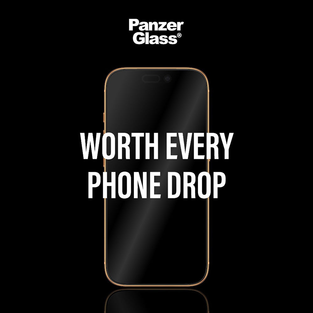 Beskyttelsesfolie PanzerGlass Ultra-Wide Fit Stealth Fastfit for Apple iPhone 17 / 16 Pro, Herdet glass, Full lim, Svart