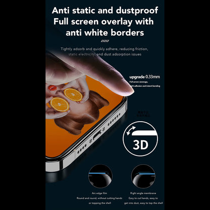 Anank 2X Forsterket Privacy Skjermbeskytter for Apple iPhone 15, Herdet Glass, Full Lim, 2.5D