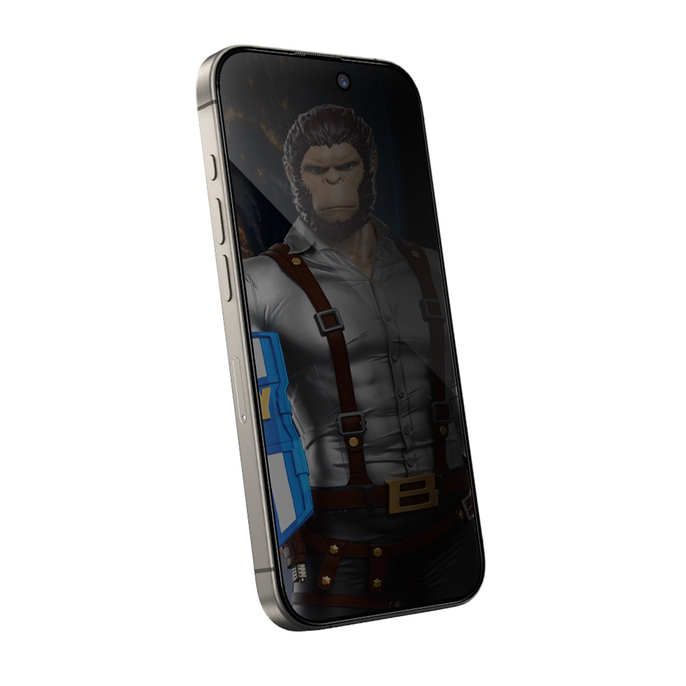 Privacy Blueo Anti-Peep skjermbeskyttelse for Apple iPhone 15 Pro Max, herdet glass, full lim