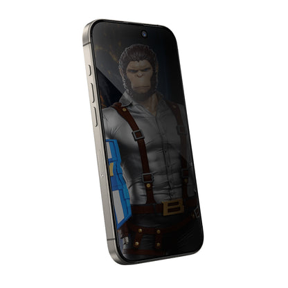 Privacy Blueo Anti-Peep skjermbeskyttelse for Apple iPhone 16 / 15, Herdet glass, Full lim